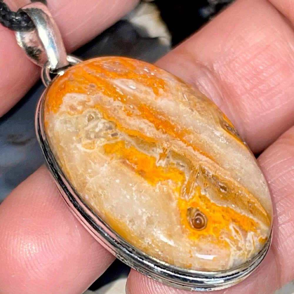 Indonesian Buzzing Bumblebee Jasper Pendant 2”